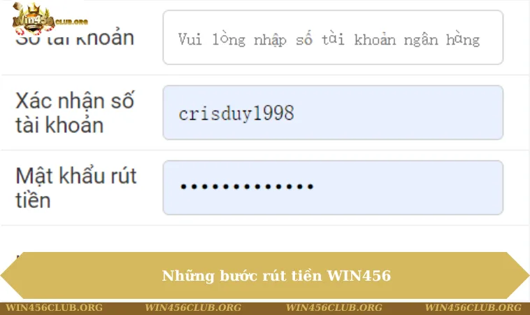 Rút Tiền WIN456 212 Những bước rút tiền WIN456
