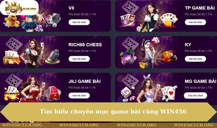 Game Bài WIN456 246 Tìm hiểu chuyên mục game bài cùng WIN456